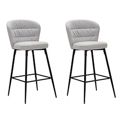 Paris Prix Lot de 2 Tabourets de Bar Losanna 108cm Gris