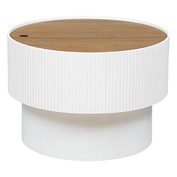 Atmosphera Table Basse avec Coffre Enola 55cm Blanc