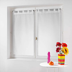 Paris Prix Paire de Voilages à Pompons Poupette 60x90cm Blanc