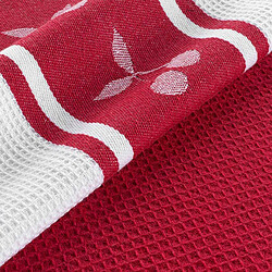 Paris Prix Lot de 2 Torchons de Cuisine Cerisette 50x70cm Rubis