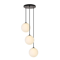 Home Deluxe Suspension en verre SUNA blanc - 3 feux