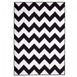 UnAmourDeTapis tapis chambre 80x150 tissé noir rectangle motif géométrique LYN1 DALEN