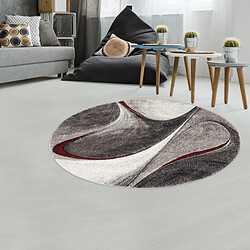 UnAmourDeTapis Tapis rond Ø200cm tissé motif géométrique pour salon MADILA R