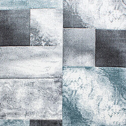 Avis UnAmourDeTapis tapis chambre 160x230 tissé bleu et gris clair rectangle motif géométrique