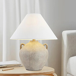 Home Deluxe Grande lampe de table aspect pierre RITA - Blanc