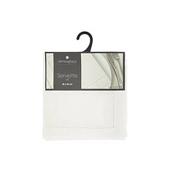 Acheter Atmosphera Lot de 4 Serviettes de Table Chambray 40x40cm Ecru