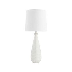 Home Deluxe Grande lampe de table avec abat-jour en tissu MELVA - Blanc