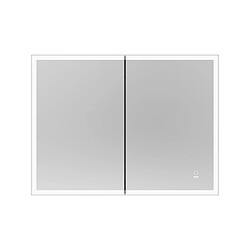 Home Deluxe Armoire de toilette LED EVE noir 100 x 80 cm