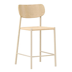 Paris Prix Chaise de Bar Design Polly 101cm Beige