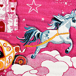Avis UnAmourDeTapis Tapis enfant Ø140cm rond tissé rose motif animaux LYN8 CHATOLI
