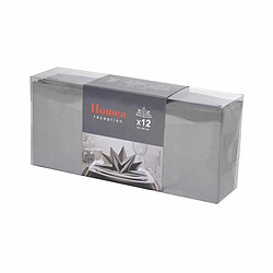 Paris Prix Lot de 12 Serviettes en Papier Pré Pliées 40x60cm Gris
