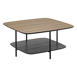 Atmosphera Table basse 1 étagère en bois HODIA - Noir