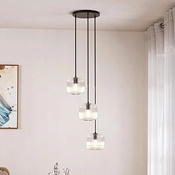 Home Deluxe Lampe à suspendre en verre LILY - Transparent