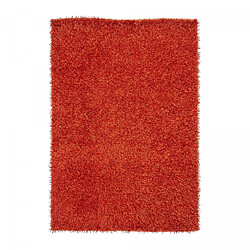 UnAmourDeTapis Tapis shaggy 140x200 rectangle fait main rouge et orange motif uni STAROD