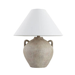 Home Deluxe Grande lampe de table aspect pierre RITA - Blanc