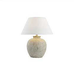 Home Deluxe Petite lampe de table en pierre LENE - Blanc