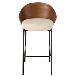 Paris Prix Chaise de Bar Design Lone 97cm Marron & Beige