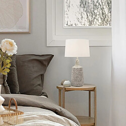 Home Deluxe Petite lampe de table en pierre CARO - Blanc