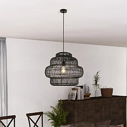 Home Deluxe Suspension en rotin SIA - Noir