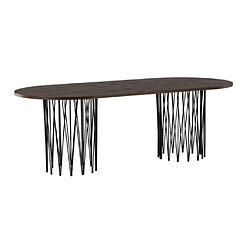 Paris prix Table à manger ovale - Marron