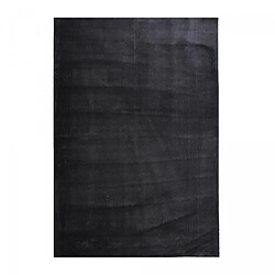 UnAmourDeTapis Tapis salle à manger 240x340 LYN10 LAVABLE Noir uni, tapis shaggy à longs poils