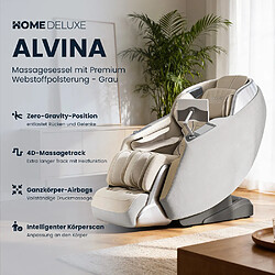 Avis Home Deluxe Fauteuil de massage ALVINA avec rembourrage en tissu premium - Gris