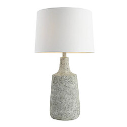 Home Deluxe Grande lampe de table aspect pierre CARO - Blanc