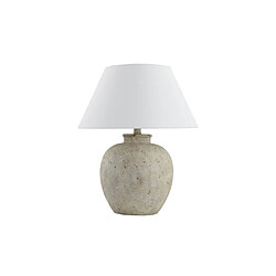 Home Deluxe Petite lampe de table en pierre LENE - Blanc