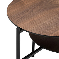 Atmosphera Table Basse 2 Niveaux Kemi 118cm Marron