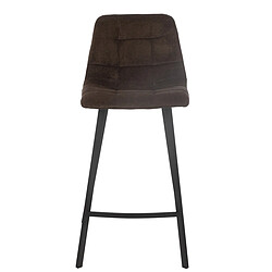 Paris Prix Chaise de Bar Matelassée Kent 95cm Marron