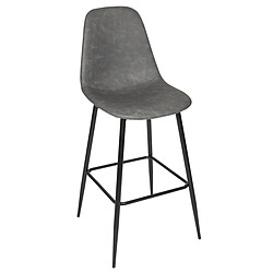 Paris Prix Lot de 2 Chaises de Bar Amber 106cm Gris