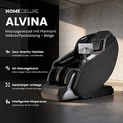 Avis Home Deluxe Fauteuil de massage ALVINA avec rembourrage en tissu premium - noir