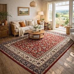 UnAmourDeTapis Tapis oriental 200x290 rectangle rouge tissé motif ancestral LYN1 NOMED