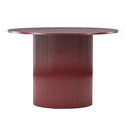 Paris Prix Table à Manger Nervurée Lenox 110cm Bordeaux