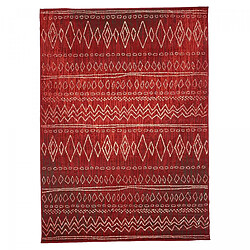 UnAmourDeTapis Tapis berbère 270x370 tissé motifs tribaux LYN1 BERBI rouge