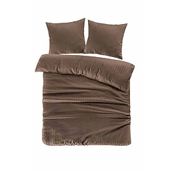 Paris Prix Parure de Lit 3 Pièces Valerina 240x220cm Marron 