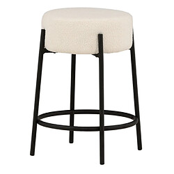 Paris Prix Tabouret de Bar Bouclette Tucson 60cm Blanc