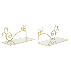 Paris prix lot de 2 chevets muraux Butterfly - Or