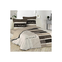 Paris Prix Parure de Lit 3 Pièces So Natural 260x240cm Marron