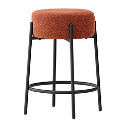 Paris Prix Tabouret de Bar Bouclette Tucson 60cm Rouge
