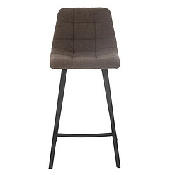 Paris Prix Chaise de Bar Matelassée Bouclette Kent 95cm Marron
