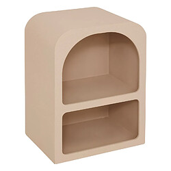 Atmosphera Table de chevet 2 niches SOLEYA - Beige