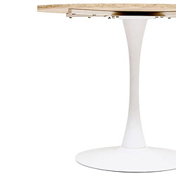 Atmosphera Table à Manger Effet Travertin Elias 102cm Naturel