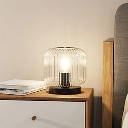 Home Deluxe Lampe de table en verre LILY - Transparent