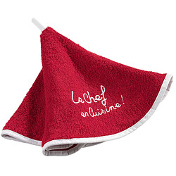 Paris Prix Essuie-Main Rond Cuistot 60cm Rouge