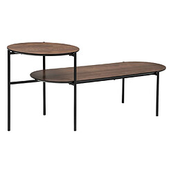 Atmosphera Table Basse 2 Niveaux Kemi 118cm Marron