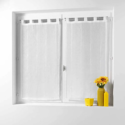 Paris Prix Paire de Voilages Linahe 45x120cm Blanc