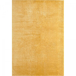 UnAmourDeTapis Tapis cuisine 120x160 LYN10 LAVABLE Or uni, tapis shaggy à longs poils