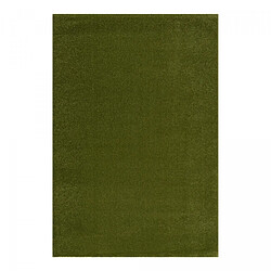 UnAmourDeTapis tapis salle à manger 200x290 tissé vert rectangle motif uni NOSSA
