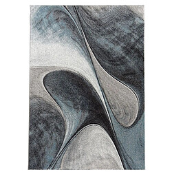 un amour de tapis tapis salon Ø140cm tissé bleu et gris rond Motif rond GARCA